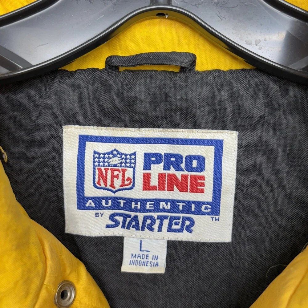 Vintage Pittsburgh Steelers Jacket Mens Large NFL Football Starter Pro Line 90s